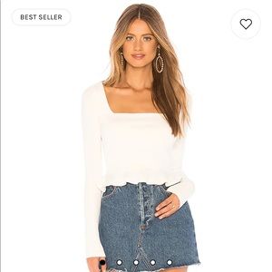 Superdown Ribbed Peplum Top from Revolve